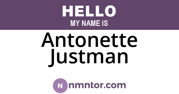 Antonette Justman