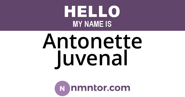 Antonette Juvenal
