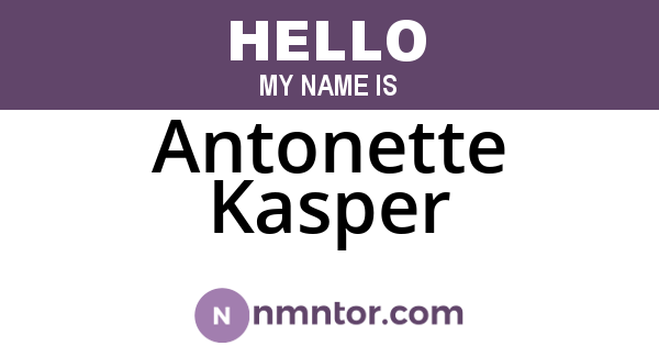 Antonette Kasper