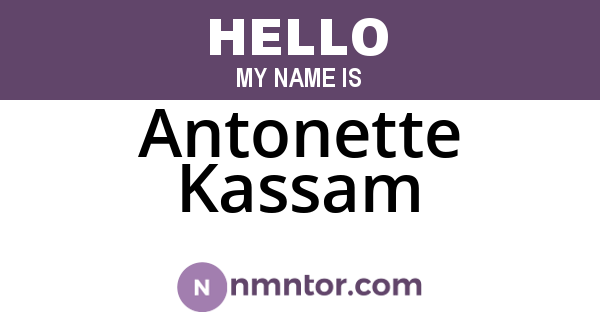 Antonette Kassam