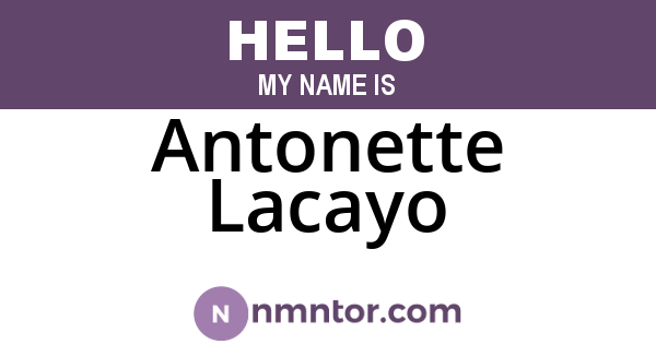 Antonette Lacayo