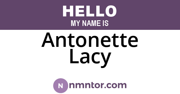 Antonette Lacy