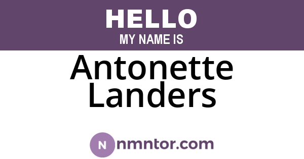 Antonette Landers