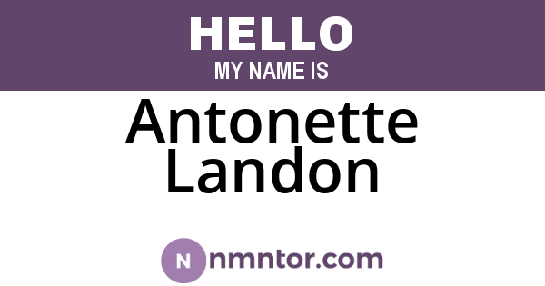 Antonette Landon