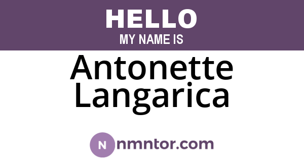 Antonette Langarica