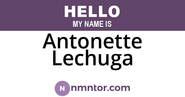 Antonette Lechuga