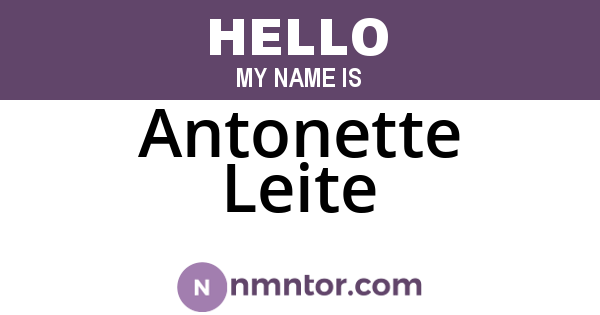 Antonette Leite