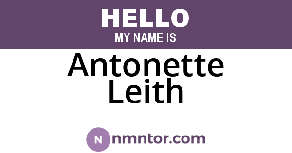 Antonette Leith