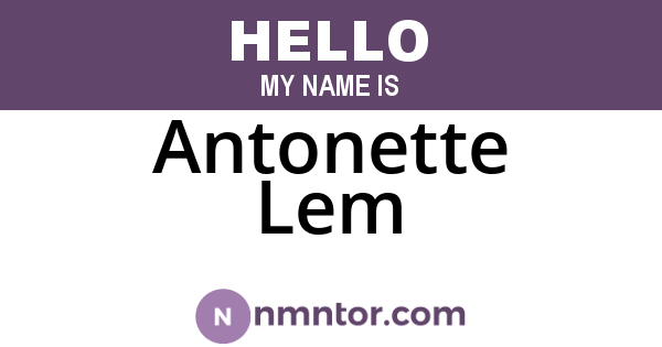 Antonette Lem