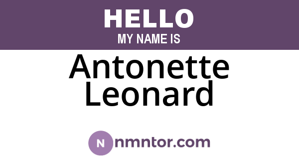 Antonette Leonard
