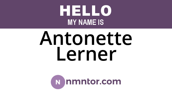 Antonette Lerner