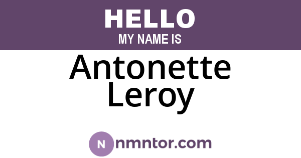 Antonette Leroy