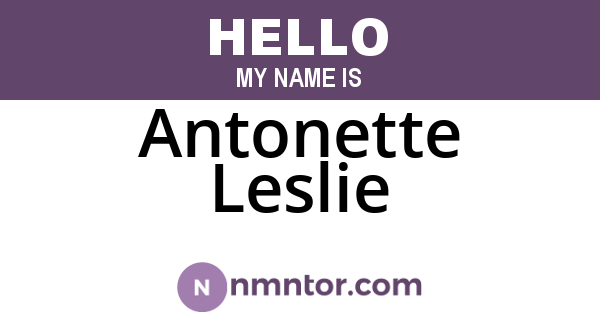 Antonette Leslie