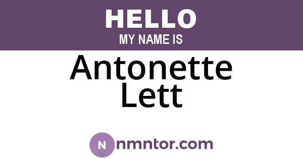 Antonette Lett