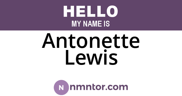 Antonette Lewis