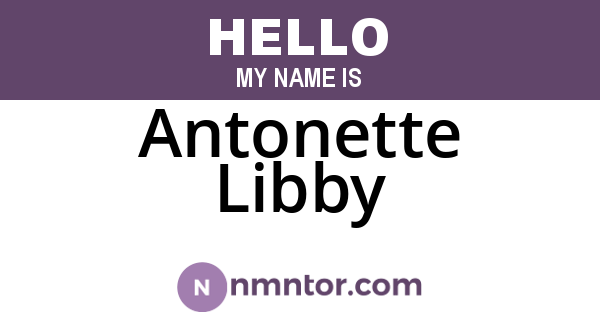 Antonette Libby
