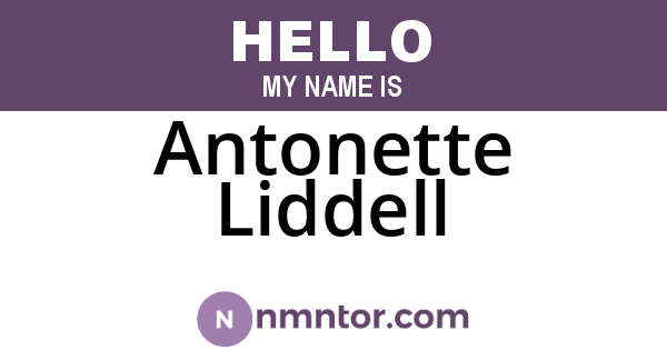 Antonette Liddell