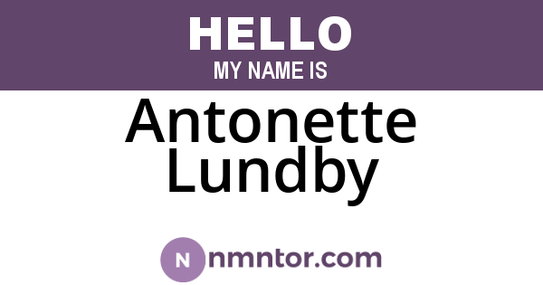 Antonette Lundby