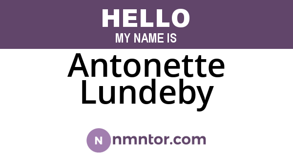 Antonette Lundeby