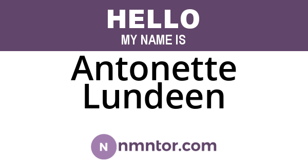 Antonette Lundeen