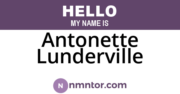 Antonette Lunderville
