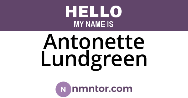 Antonette Lundgreen