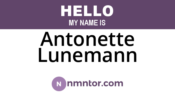 Antonette Lunemann