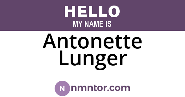 Antonette Lunger
