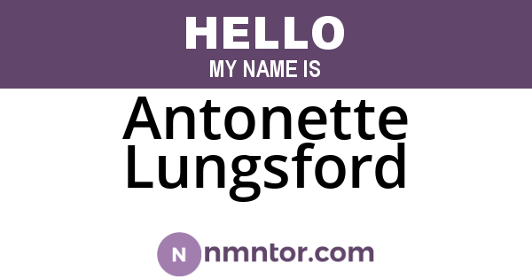 Antonette Lungsford