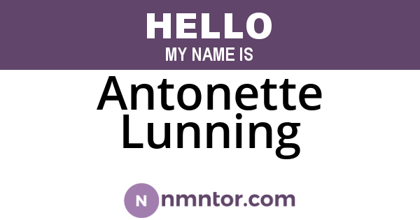 Antonette Lunning