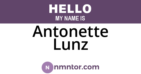 Antonette Lunz