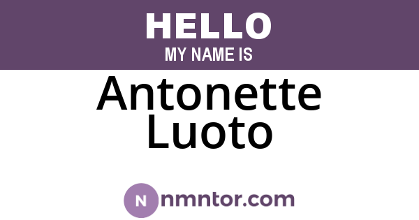 Antonette Luoto