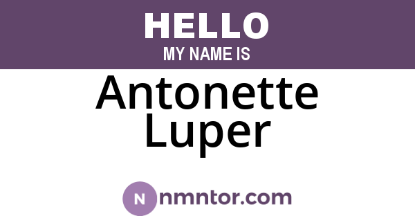 Antonette Luper