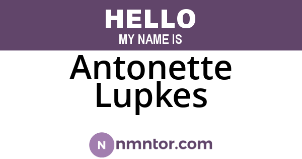 Antonette Lupkes