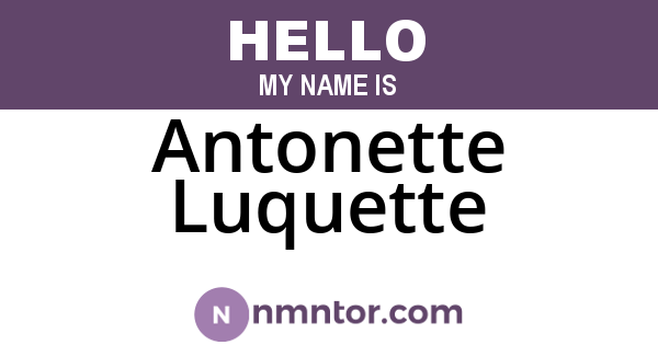 Antonette Luquette