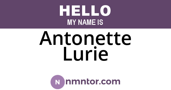 Antonette Lurie