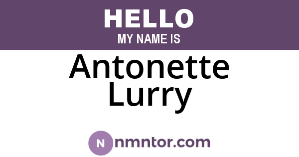 Antonette Lurry