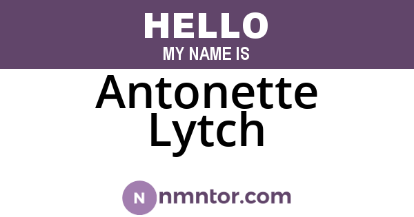 Antonette Lytch