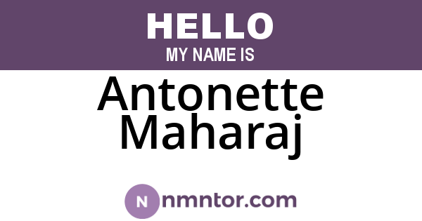 Antonette Maharaj