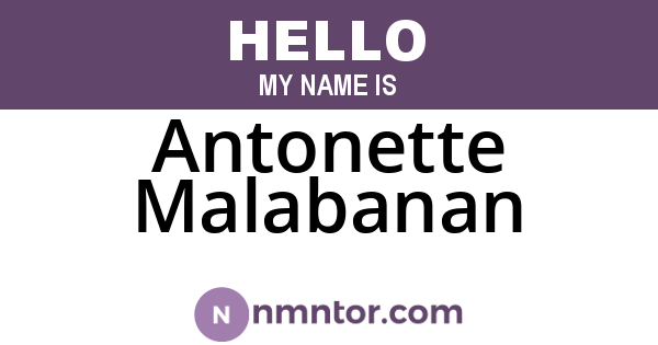 Antonette Malabanan