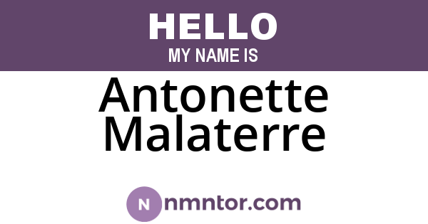 Antonette Malaterre