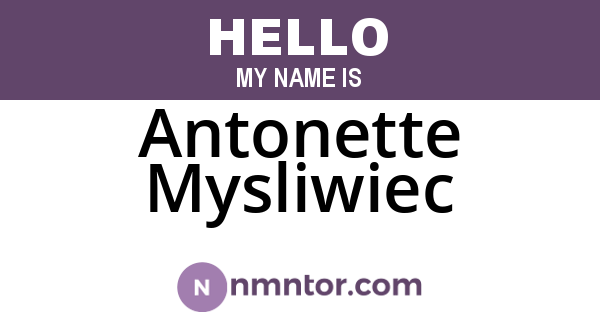 Antonette Mysliwiec