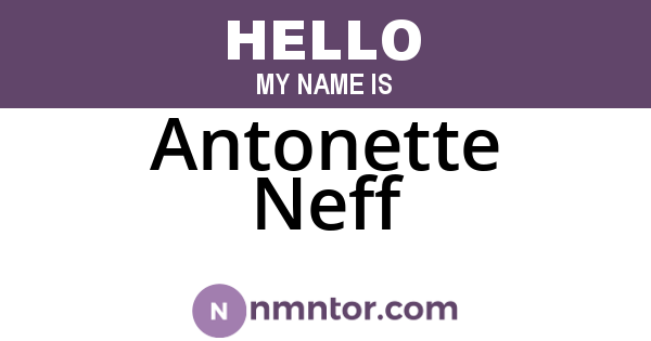 Antonette Neff