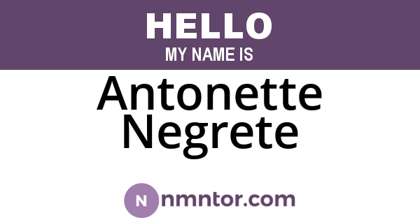 Antonette Negrete