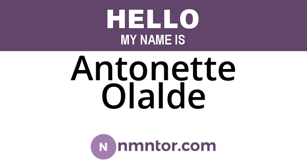 Antonette Olalde