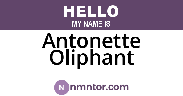 Antonette Oliphant