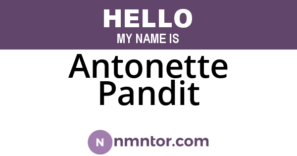Antonette Pandit