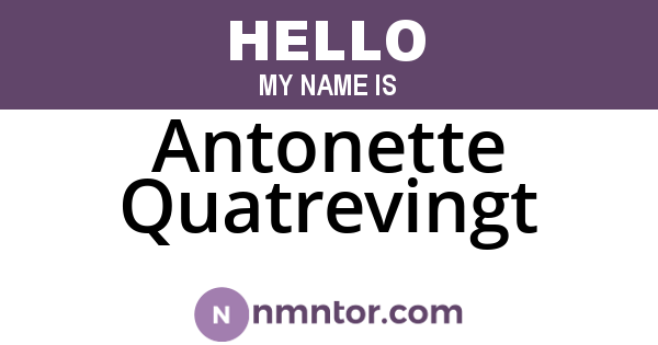 Antonette Quatrevingt