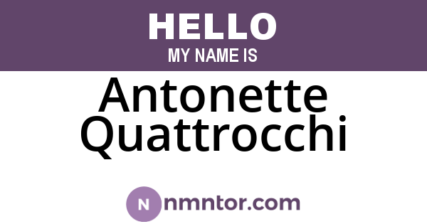 Antonette Quattrocchi