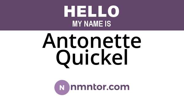 Antonette Quickel